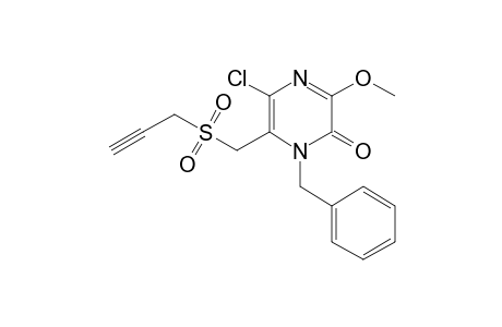 1-(benzyl)-5-chloro-3-methoxy-6-(propargylsulfonylmethyl)pyrazin-2-one