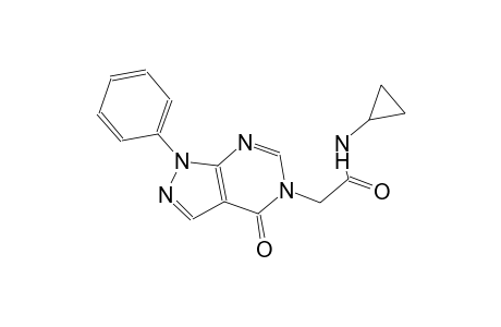 N-cyclopropyl-2-(4-oxo-1-phenyl-1,4-dihydro-5H-pyrazolo[3,4-d]pyrimidin-5-yl)acetamide