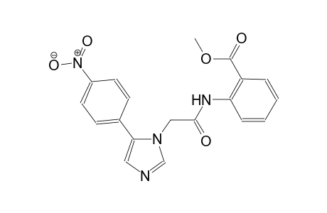 Benzoic acid, 2-[2-[5-(4-nitrophenyl)imidazol-1-yl]acetylamino]-, methyl ester