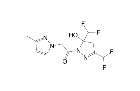 3,5-bis(difluoromethyl)-1-[(3-methyl-1H-pyrazol-1-yl)acetyl]-4,5-dihydro-1H-pyrazol-5-ol