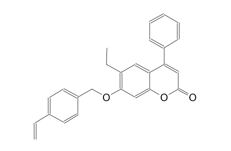 2H-1-benzopyran-2-one, 7-[(4-ethenylphenyl)methoxy]-6-ethyl-4-phenyl-