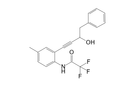 2,2,2-trifluoro-N-(2-(3-hydroxy-4-phenylbut-1-ynyl)-4-methylphenyl)acetamide