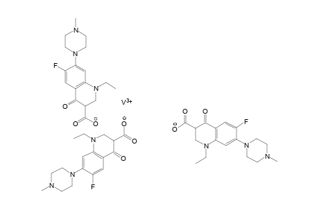 vanadium(III) 1-ethyl-6-fluoro-7-(4-methylpiperazin-1-yl)-4-oxo-1,2,3,4-tetrahydroquinoline-3-carboxylate