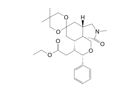 Ethyl (+-)-(3'R*,4'R*,4'aS*,7'aR*,10'aS*)-Octahydro-5,5,9-trimethyl-10'-oxo-3'-phenylspiro[m-dioxane-2,6'-(7'H)-[1H]pyrano[3,4-d]isoindole]-4'-acetate
