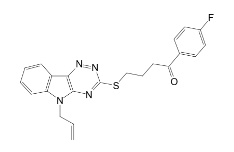 1-Butanone, 1-(4-fluorophenyl)-4-[[5-(2-propenyl)-5H-[1,2,4]triazino[5,6-b]indol-3-yl]thio]-