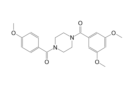 piperazine, 1-(3,5-dimethoxybenzoyl)-4-(4-methoxybenzoyl)-