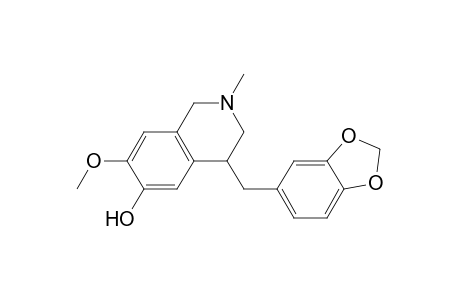 6-Isoquinolinol, 4-(1,3-benzodioxol-5-ylmethyl)-1,2,3,4-tetrahydro-7-methoxy-2-methyl-