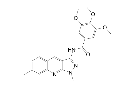 Benzamide, N-(1,7-dimethyl-1H-pyrazolo[3,4-b]quinolin-3-yl)-3,4,5-trimethoxy-