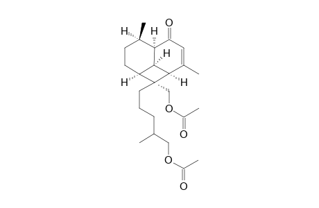 4H-Cyclobuta[de]naphthalen-4-one, 1-[(acetyloxy)methyl]-1-[5-(acetyloxy)-4-methylpentyl]-1,1a,4a,5,6,7, 7a,7b-octahydro-2,5-dimethyl-, [1R-[1.alpha.,1(R*),1a.alpha.,4a.alpha.,5.beta.,7a.alpha.,7b.alpha.]]-