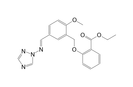 ethyl 2-({2-methoxy-5-[(E)-(1H-1,2,4-triazol-1-ylimino)methyl]benzyl}oxy)benzoate