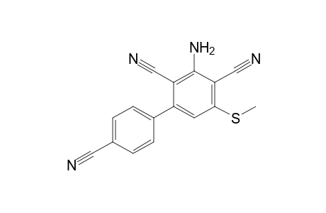 3-Amino-,4'-cyano-5-methylsulfanylbiphenyl-2,4-dicarbonitrile