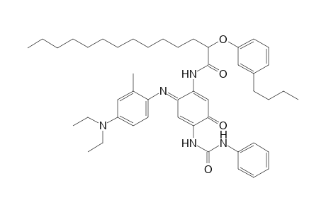 Tetradecanamide, 2-(3-butylphenoxy)-N-[6-[[4-(diethylamino)-2-methylphenyl]imino]-3-oxo-4-[[(phenylamino)carbonyl]amino]-1,4-cyclohexadien-1-yl]-