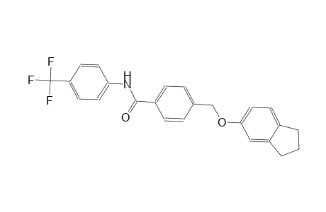 4-[(2,3-dihydro-1H-inden-5-yloxy)methyl]-N-[4-(trifluoromethyl)phenyl]benzamide