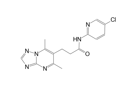 [1,2,4]triazolo[1,5-a]pyrimidine-6-propanamide, N-(5-chloro-2-pyridinyl)-5,7-dimethyl-
