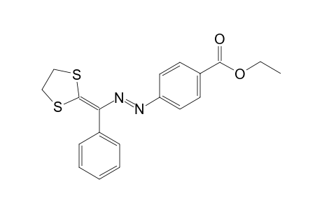 (E)-Ethyl 4-(((1,3-dithiolan-2-ylidene)(phenyl)methyl)diazenyl)benzoate