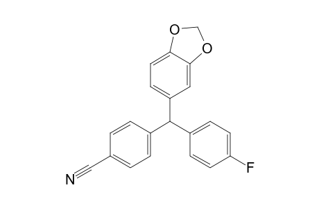 4-(benzo[d][1,3]dioxol-5-yl(4-fluorophenyl)methyl)benzonitrile