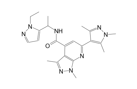 N-[1-(1-ethyl-1H-pyrazol-5-yl)ethyl]-1,3-dimethyl-6-(1,3,5-trimethyl-1H-pyrazol-4-yl)-1H-pyrazolo[3,4-b]pyridine-4-carboxamide