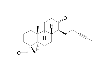 13-Oxo-14.beta.-(3-pentynyl)podocarpan-18-ol