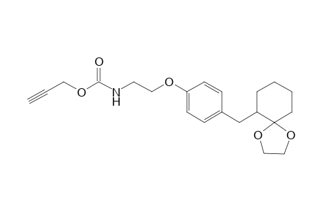 Prop-2-yn-1-yl N-{2-{4'-[(2",2"-ethylenedioxy)cyclohexyl)methyl]phenoxy}ethyl}carbamate