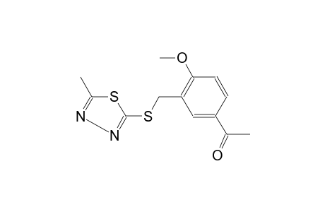 ethanone, 1-[4-methoxy-3-[[(5-methyl-1,3,4-thiadiazol-2-yl)thio]methyl]phenyl]-