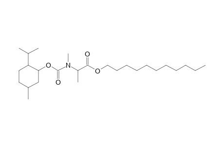 dl-Alanine, N-methyl-N-((1R)-(-)-menthyloxycarbonyl)-, undecyl ester