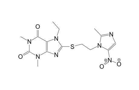 1H-purine-2,6-dione, 7-ethyl-3,7-dihydro-1,3-dimethyl-8-[[2-(2-methyl-5-nitro-1H-imidazol-1-yl)ethyl]thio]-