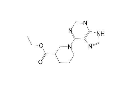 3-piperidinecarboxylic acid, 1-(9H-purin-6-yl)-, ethyl ester