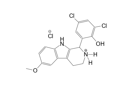 1H-pyrido[3,4-b]indolium, 1-(3,5-dichloro-2-hydroxyphenyl)-2,3,4,9-tetrahydro-6-methoxy-, chloride