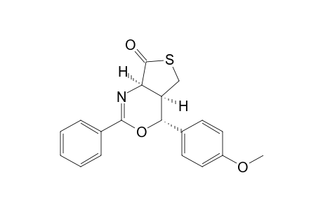 4H-Thieno[3,4-d][1,3]oxazin-7(5H)-one, 4a,7a-dihydro-4-(4-methoxyphenyl)-2-phenyl-, (4.alpha.,4a.alpha.,7a.alpha.)-(.+-.)-