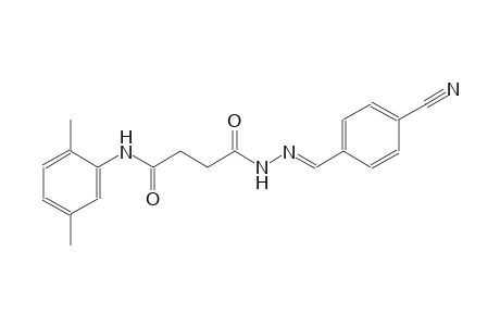 4-[(2E)-2-(4-cyanobenzylidene)hydrazino]-N-(2,5-dimethylphenyl)-4-oxobutanamide