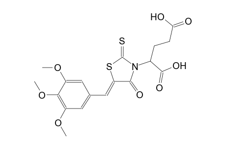 2-[(5Z)-4-oxo-2-thioxo-5-(3,4,5-trimethoxybenzylidene)-1,3-thiazolidin-3-yl]pentanedioic acid