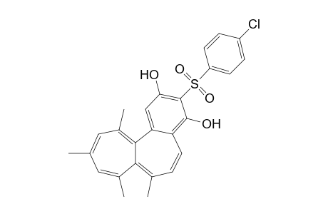 3-[(4'-Chlorophenyl)sulfonyl]-7,8,10,12-tetramethylbenzo[a]heptalene-2,4-diol