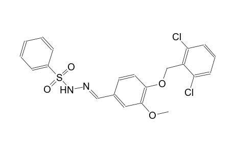 N'-((E)-{4-[(2,6-dichlorobenzyl)oxy]-3-methoxyphenyl}methylidene)benzenesulfonohydrazide