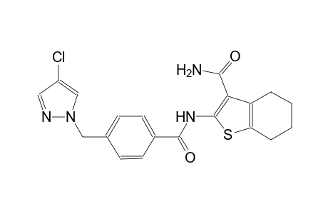 2-({4-[(4-chloro-1H-pyrazol-1-yl)methyl]benzoyl}amino)-4,5,6,7-tetrahydro-1-benzothiophene-3-carboxamide