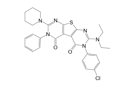 2-(Diethylamino)-3-(4-chlorophenyl)-6-phenyl-7-(1-piperidinyl)thieno[2,3-d:5,4-d']dipyrimidine-4,5(3H,6H)-dione