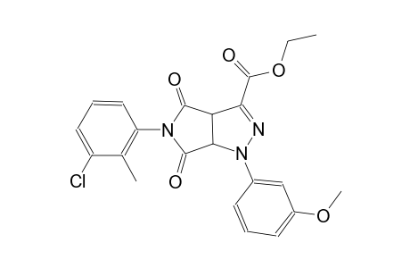 ethyl 5-(3-chloro-2-methylphenyl)-1-(3-methoxyphenyl)-4,6-dioxo-1,3a,4,5,6,6a-hexahydropyrrolo[3,4-c]pyrazole-3-carboxylate