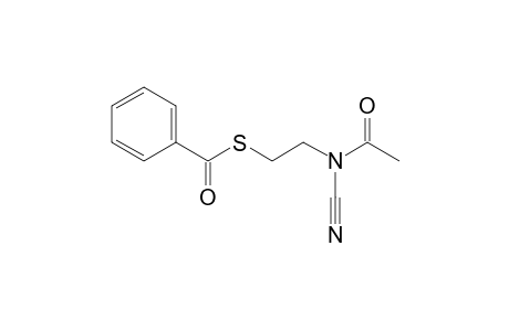 thiobenzoic acid S-[2-(acetyl-cyano-amino)ethyl] ester