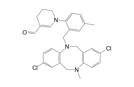 1-{2-[(2,8-dichloro-11-methyl-11,12-dihydrodibenzo[b,f][1,5]diazocin-5(6H)-yl)methyl]-4-methylphenyl}-1,4,5,6-tetrahydro-3-pyridinecarbaldehyde
