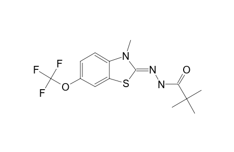 2,2-DIMETHYLPROPANOIC_ACID_(6-TRIFLUOROMETHOXY-3-METHYL-3-H-BENZOTHIAZOL-2-YLIDENE)-HYDRAZIDE