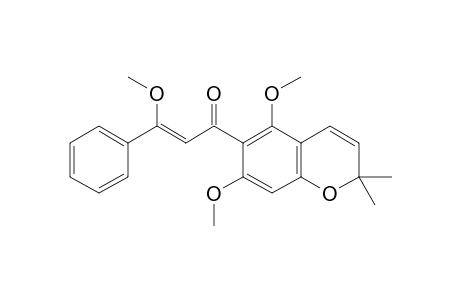 7-METHOXYPRAECANSONE-B;7,2',6'-TRIMETHOXY-6'',6''-DIMETHYLPYRANO-(3',4':2'',3'')-CHALCONE