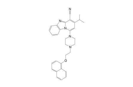 3-isopropyl-1-{4-[2-(1-naphthyloxy)ethyl]-1-piperazinyl}pyrido[1,2-a]benzimidazole-4-carbonitrile