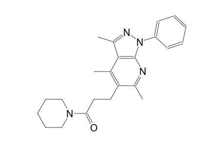 1H-pyrazolo[3,4-b]pyridine, 3,4,6-trimethyl-5-[3-oxo-3-(1-piperidinyl)propyl]-1-phenyl-