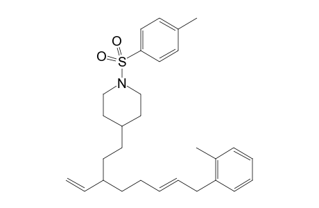 (E)-4-(8-(2-Methylphenyl)-3-vinyl-6-octen-1-yl)-1-tosylpiperidine