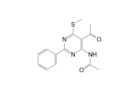 N-[5-acetyl-6-(methylsulfanyl)-2-phenyl-4-pyrimidinyl]acetamide