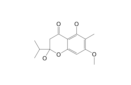 2,5-DIHYDROXY-7-METHOXY-2-ISOPROPYL-6-METHYLCHROMANONE