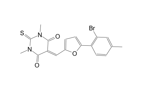 5-{[5-(2-bromo-4-methylphenyl)-2-furyl]methylene}-1,3-dimethyl-2-thioxodihydro-4,6(1H,5H)-pyrimidinedione