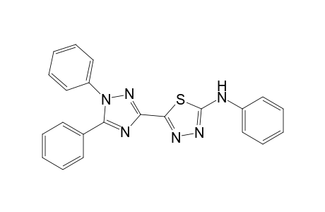 N-phenyl[5-(1,5-diphenyl-1H-[1,2,4]triazol-3-yl)-[1,3,4]thiadiazol-2-yl]-amine