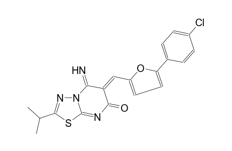 7H-[1,3,4]thiadiazolo[3,2-a]pyrimidin-7-one, 6-[[5-(4-chlorophenyl)-2-furanyl]methylene]-5,6-dihydro-5-imino-2-(1-methylethyl)-, (6Z)-