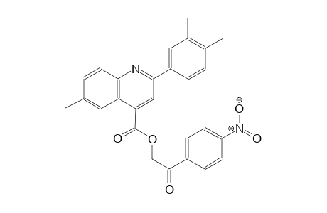 4-quinolinecarboxylic acid, 2-(3,4-dimethylphenyl)-6-methyl-, 2-(4-nitrophenyl)-2-oxoethyl ester