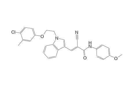 (2E)-3-{1-[2-(4-chloro-3-methylphenoxy)ethyl]-1H-indol-3-yl}-2-cyano-N-(4-methoxyphenyl)-2-propenamide